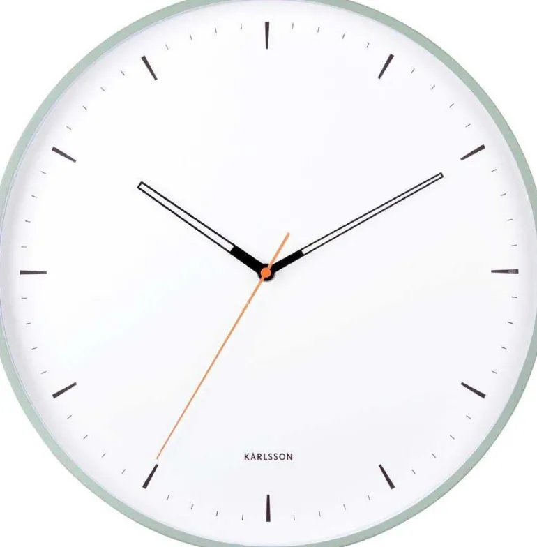 Horloge murale en métal Calm (Jade grisée)