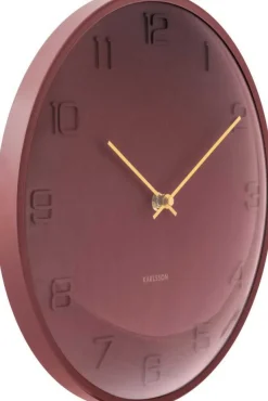 Horloge murale en métal Fuerte Dome (Rouge)