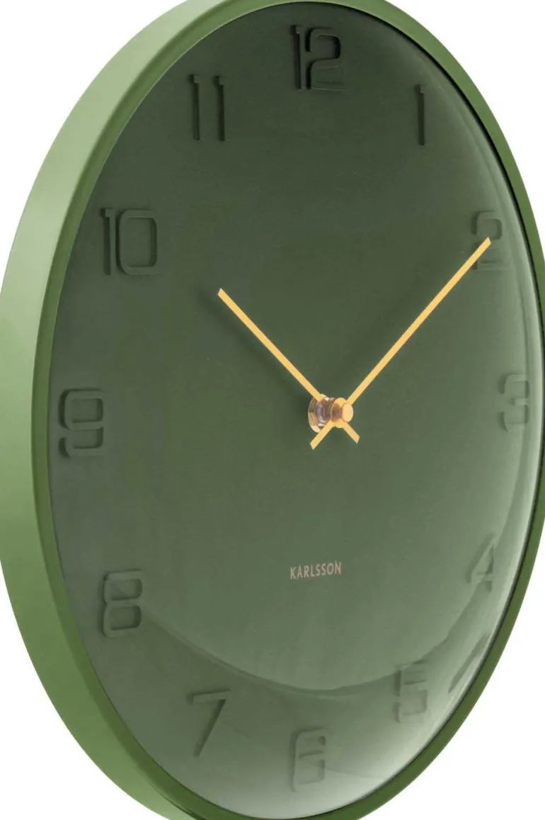 Horloge murale en métal Fuerte Dome (Vert)