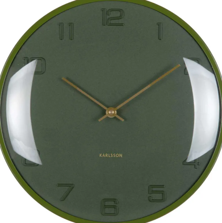 Horloge murale en métal Fuerte Dome (Vert)