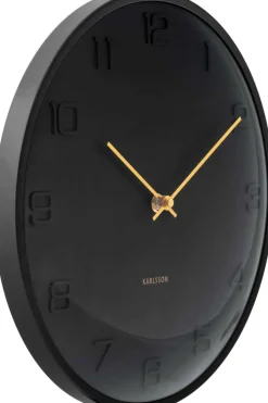 Horloge murale en métal Fuerte Dome (Noir)