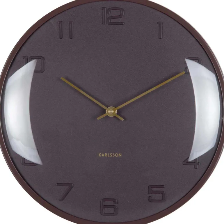 Horloge murale en métal Fuerte Dome (Marron)