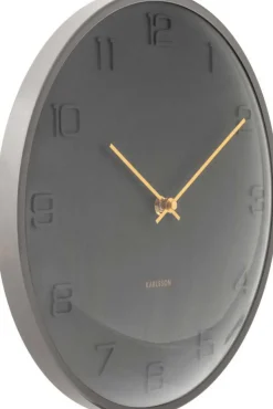 Horloge murale en métal Fuerte Dome (Gris)