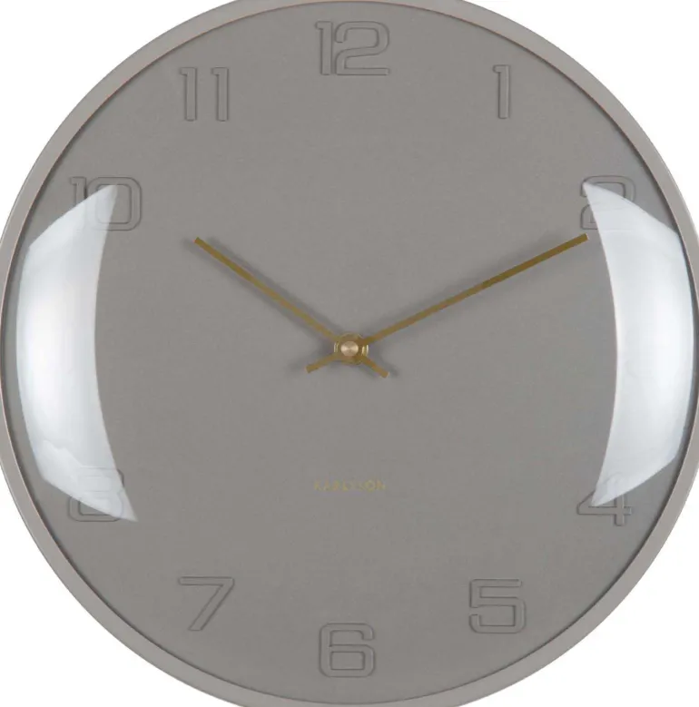 Horloge murale en métal Fuerte Dome (Gris)
