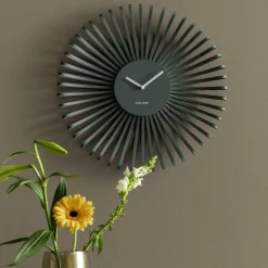 Horloge murale en métal Polo (Vert)