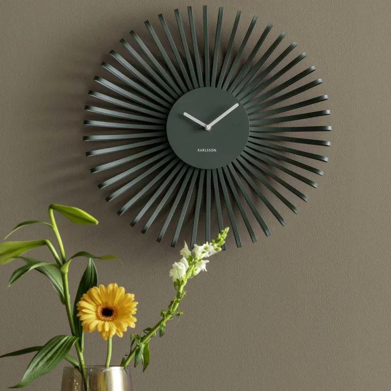 Horloge murale en métal Polo (Vert)