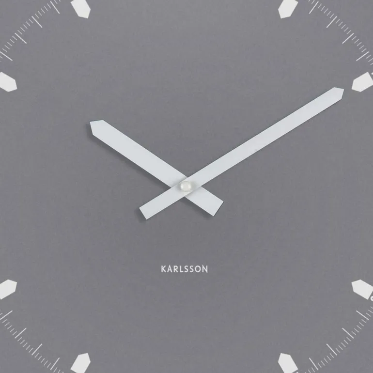 Horloge murale en métal Sucinto Dome Square (Gris)
