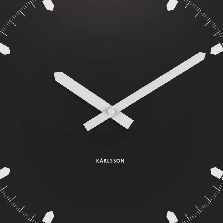 Horloge murale en métal Sucinto Dome Square (Noir)
