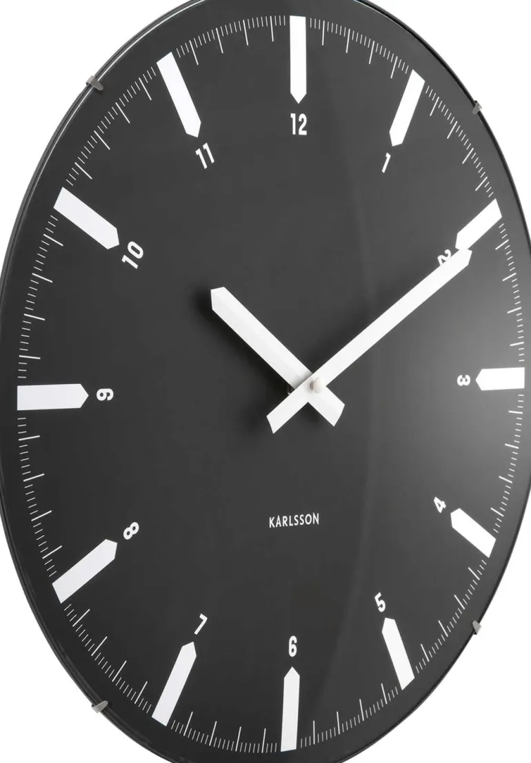 Horloge murale en polypropylène Realista Dome (Noir)