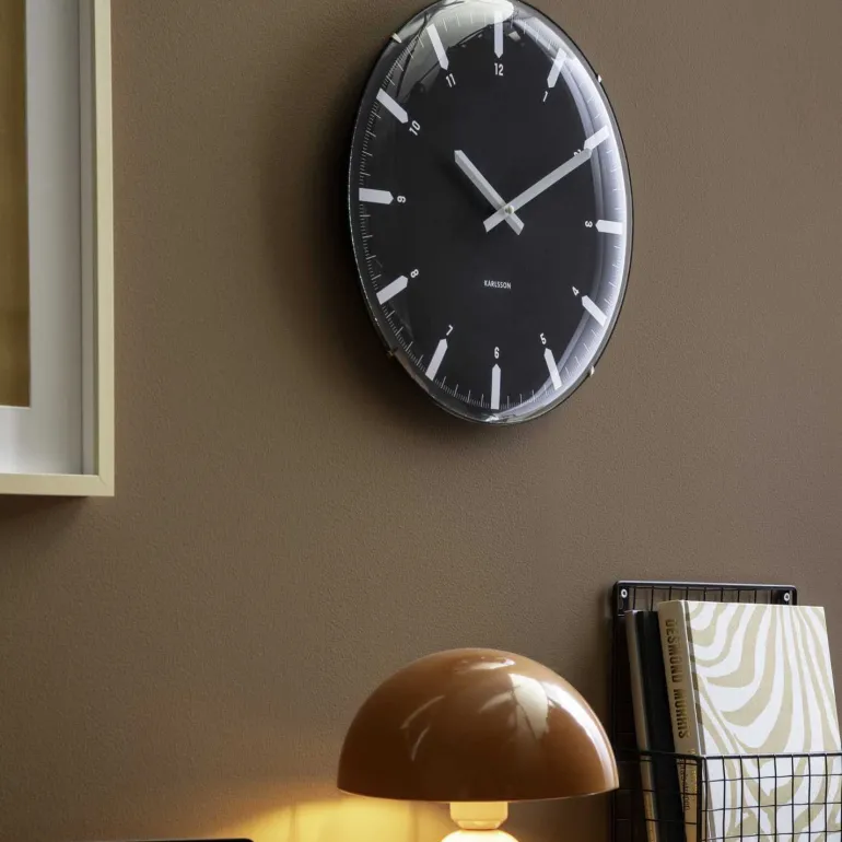 Horloge murale en polypropylène Realista Dome (Noir)