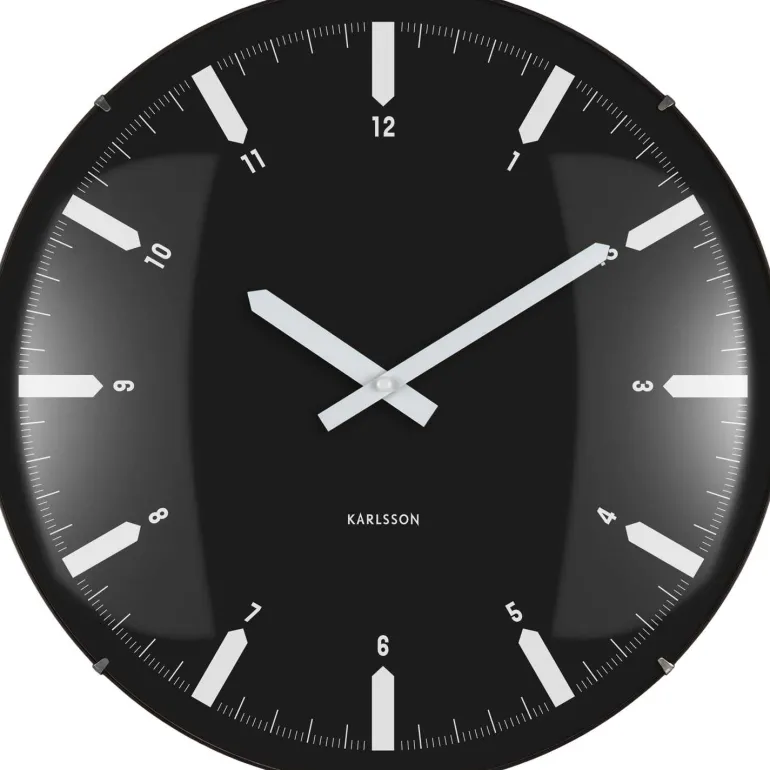 Horloge murale en polypropylène Realista Dome (Noir)