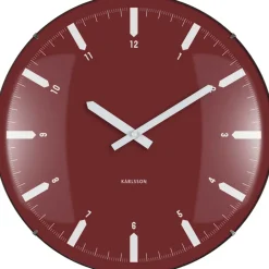 Horloge murale en polypropylène Realista Dome (Rouge)