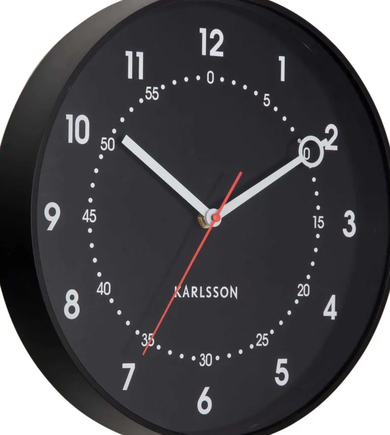 Horloge murale en résine Fresco (Noir)