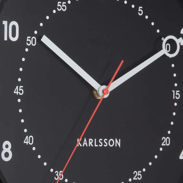 Horloge murale en résine Fresco (Noir)