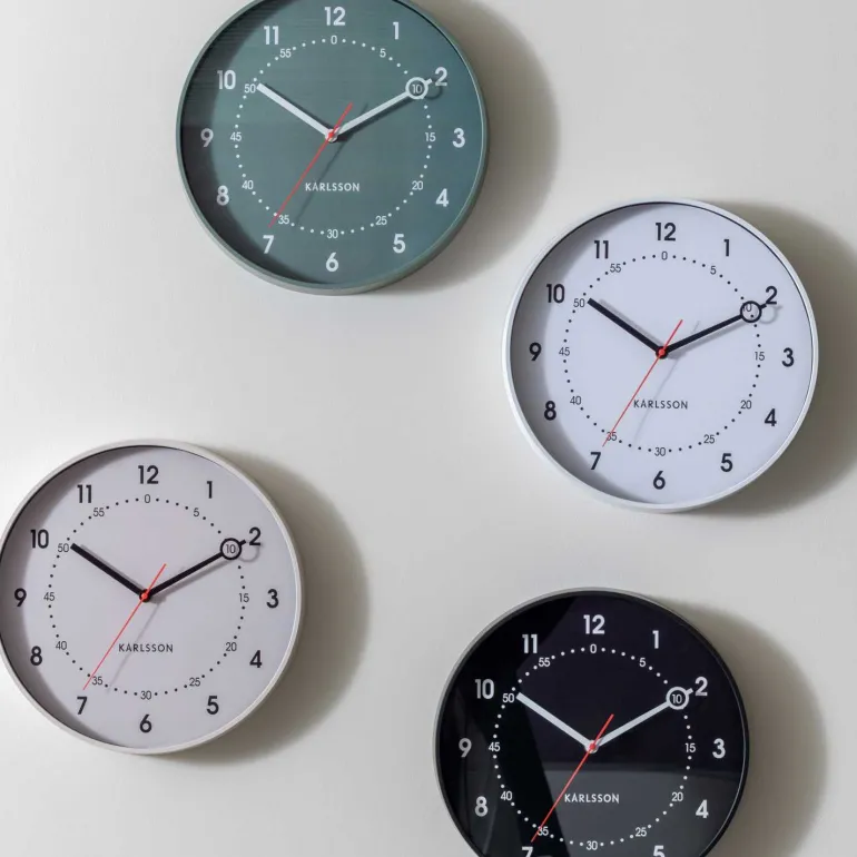 Horloge murale en résine Fresco (Noir)