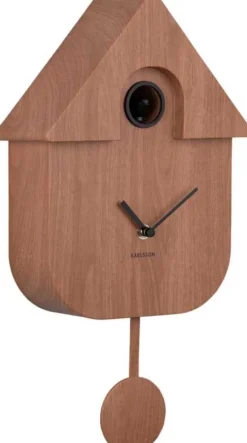 Horloge murale moderne Cuckoo (Bois foncé)