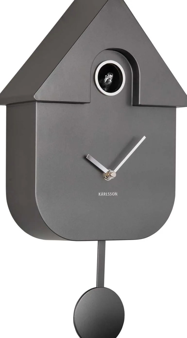 Horloge murale moderne Cuckoo (Gris foncé métallique)