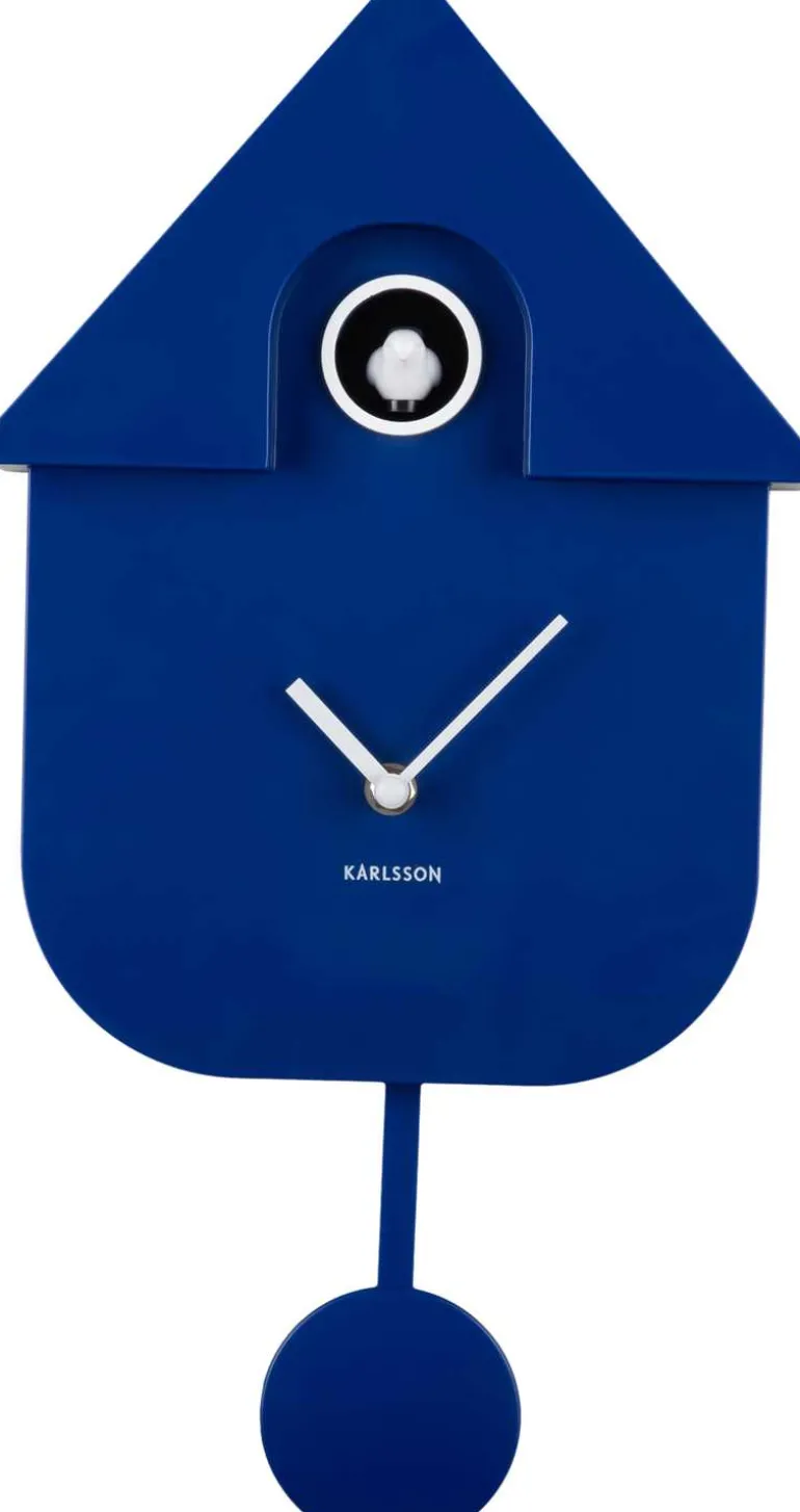 Horloge murale moderne Cuckoo (Bleu cobalt)