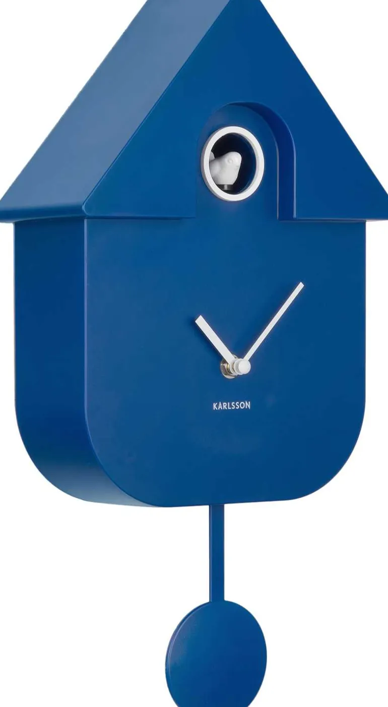 Horloge murale moderne Cuckoo (Bleu cobalt)