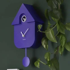 Horloge murale moderne Cuckoo (Bleu cobalt)