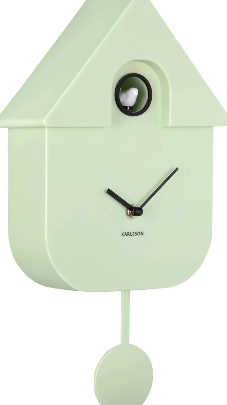 Horloge murale moderne Cuckoo (Vert clair)