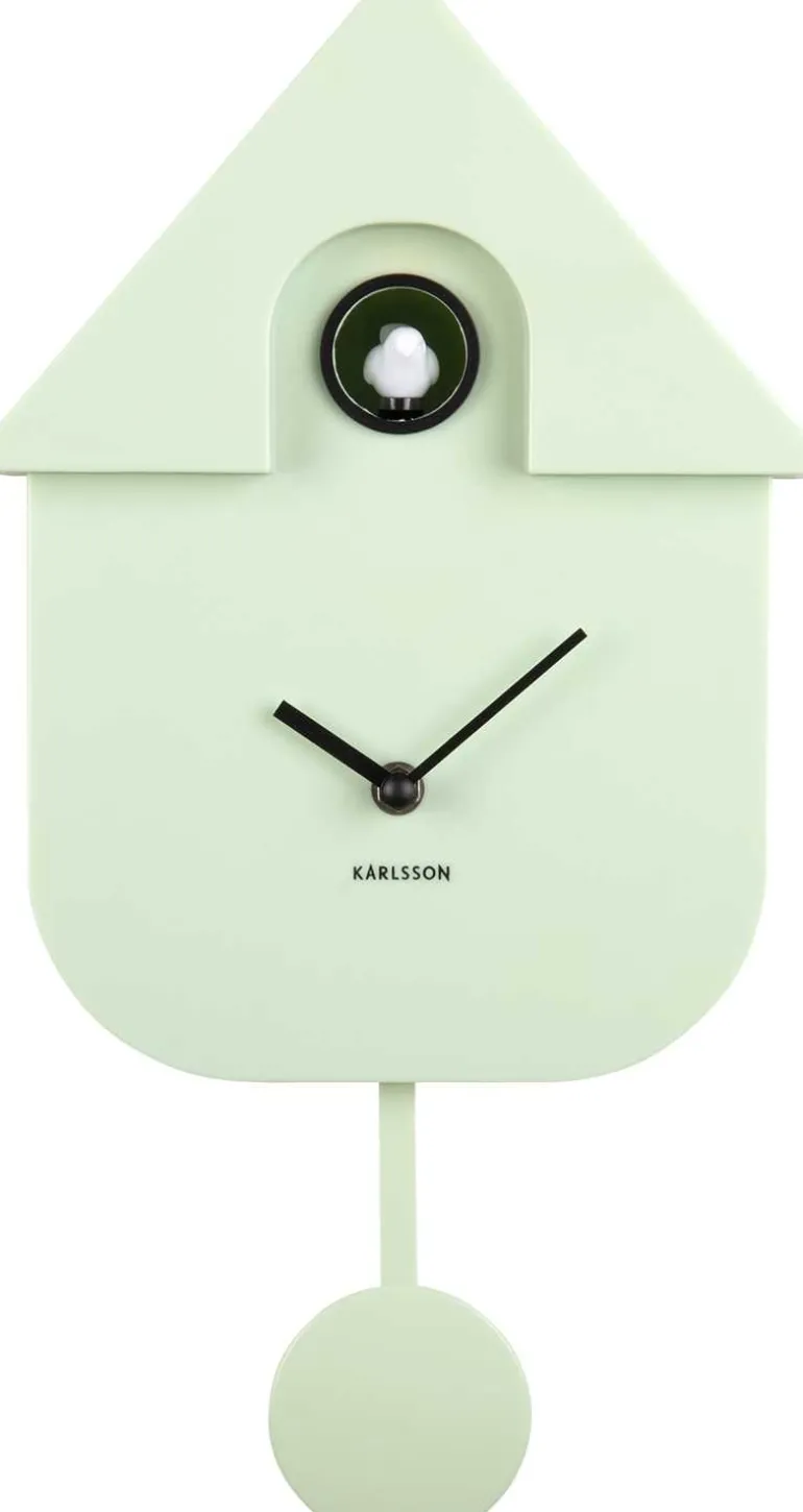 Horloge murale moderne Cuckoo (Vert clair)