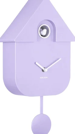 Horloge murale moderne Cuckoo (Violet clair)