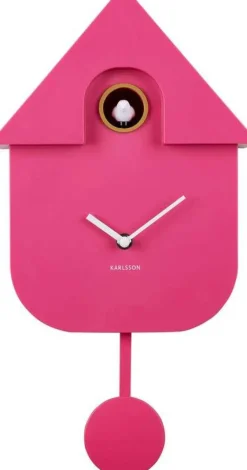 Horloge murale moderne Cuckoo (Rose)