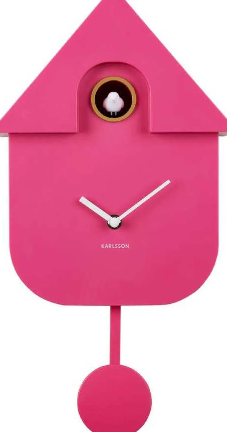 Horloge murale moderne Cuckoo (Rose)