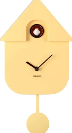 Horloge murale moderne Cuckoo (Jaune clair)