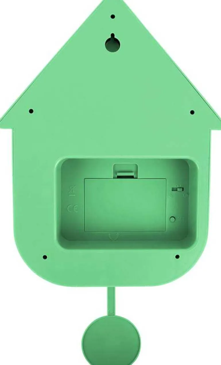 Horloge murale moderne Cuckoo (Vert vif)