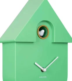 Horloge murale moderne Cuckoo (Vert vif)