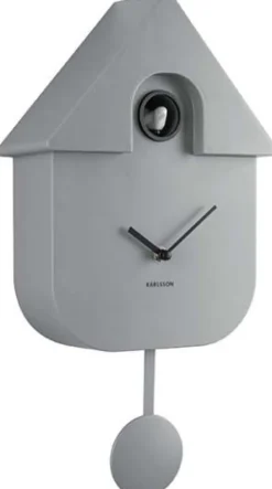Horloge murale moderne Cuckoo (Gris souris)