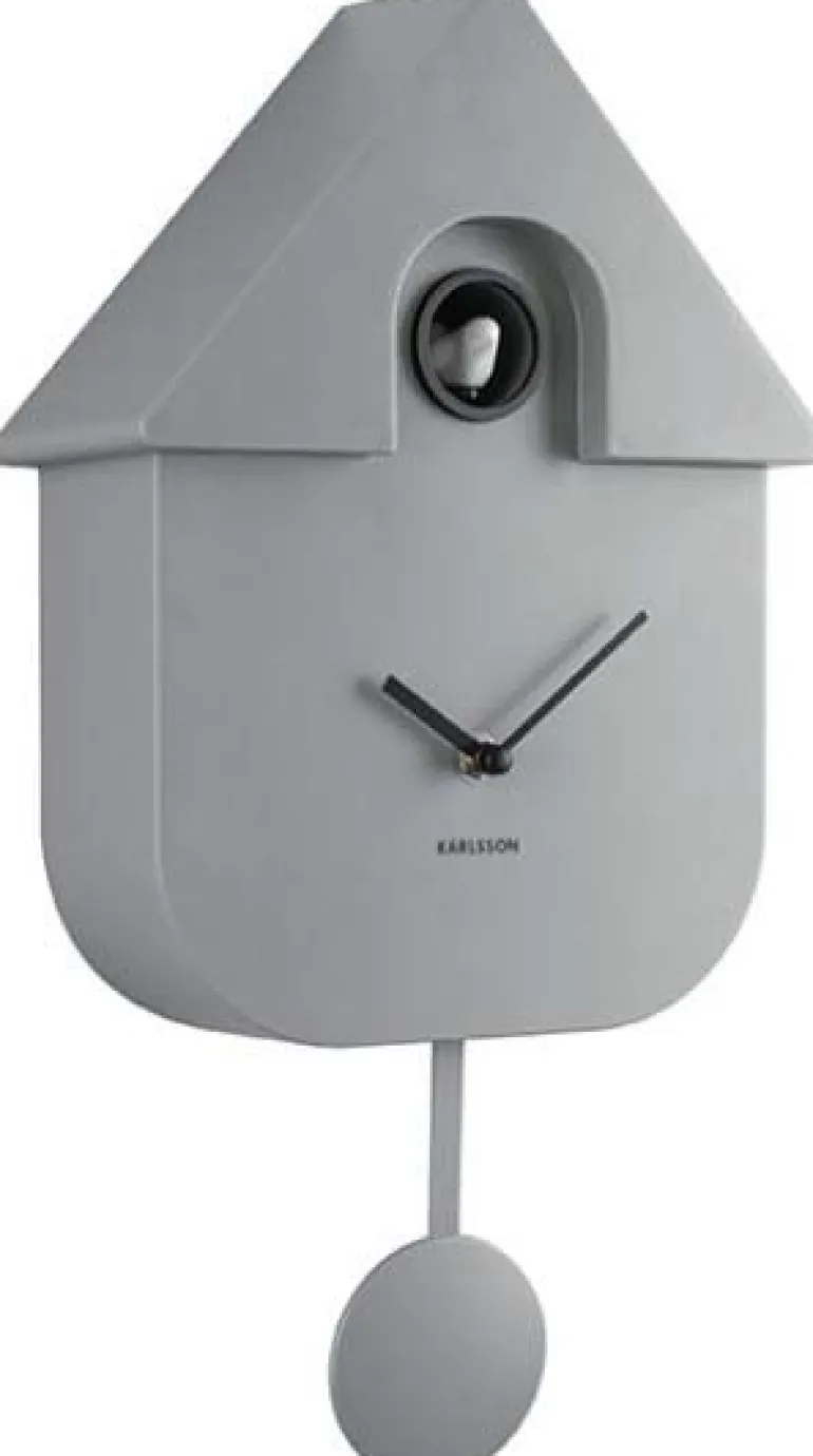 Horloge murale moderne Cuckoo (Gris souris)