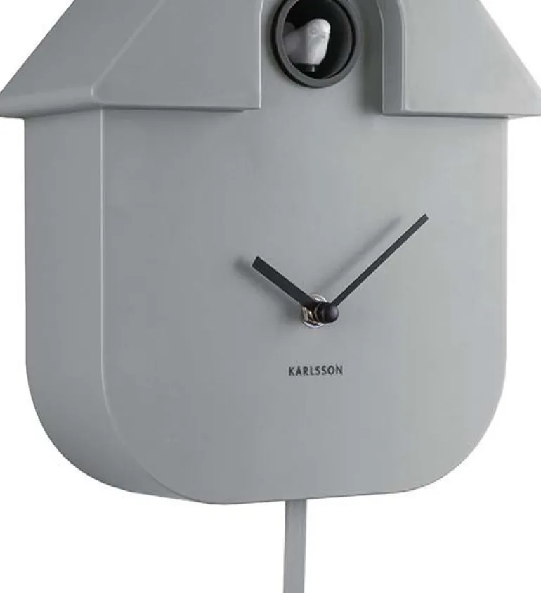 Horloge murale moderne Cuckoo (Gris souris)