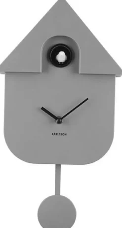 Horloge murale moderne Cuckoo (Gris souris)