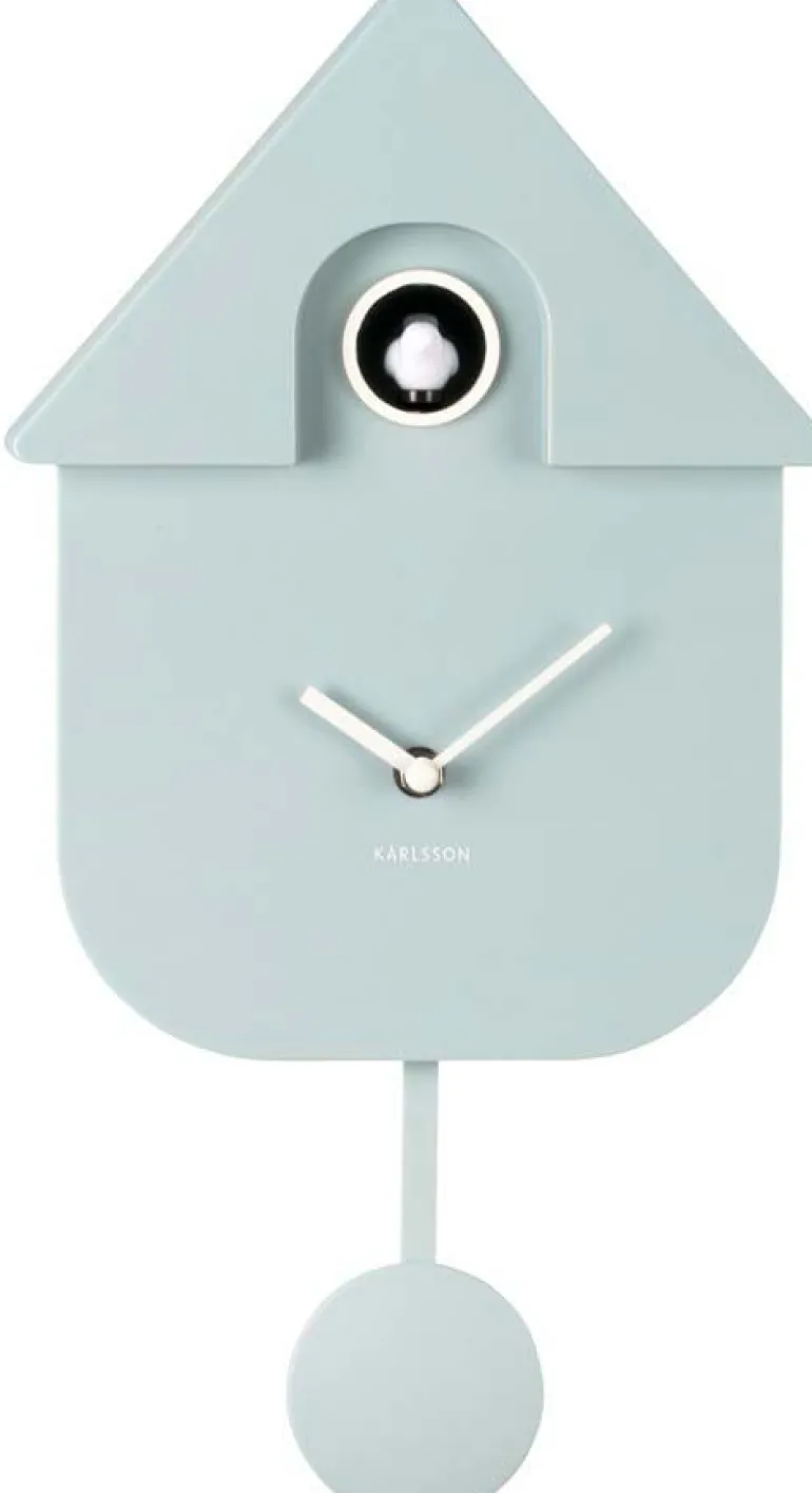 Horloge murale moderne Cuckoo (Bleu clair )