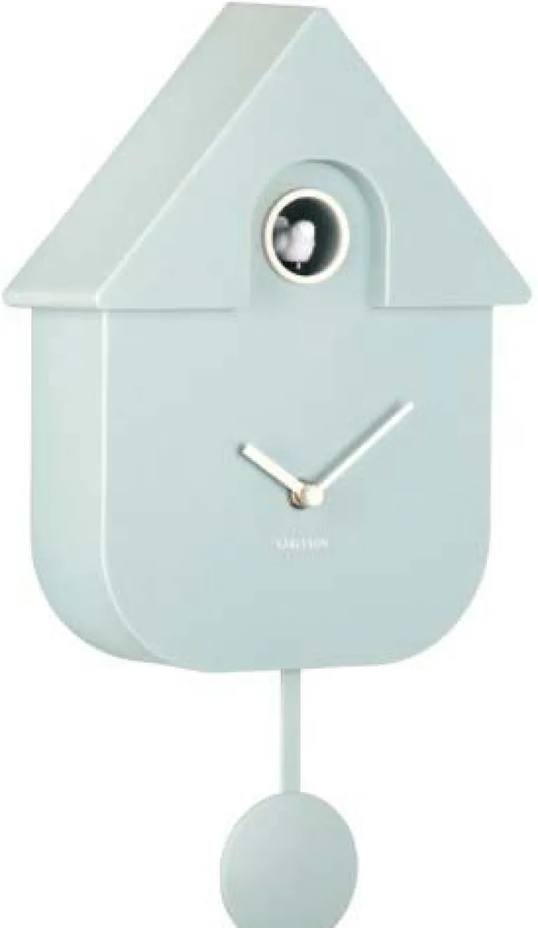 Horloge murale moderne Cuckoo (Bleu clair )