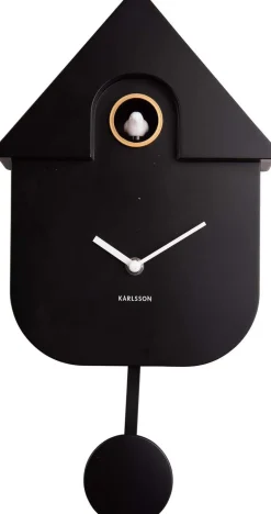 Horloge murale moderne Cuckoo (Noir)