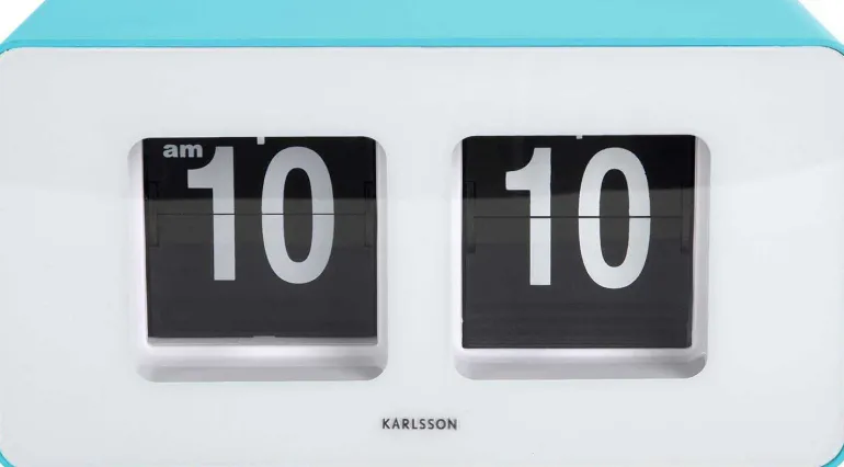 Horloge murale ou à poser Funky Flip (Turquoise)