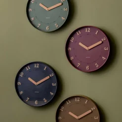 Horloge murale polypropylène Amena (Vert)