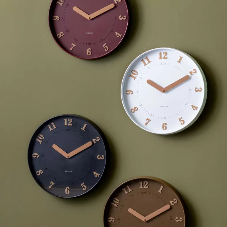 Horloge murale polypropylène Amena (Blanc)