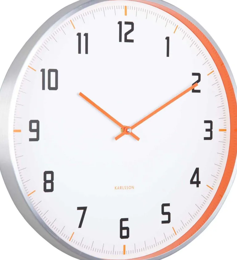 Horloge murale ronde 40 cm Sporty (Orange)