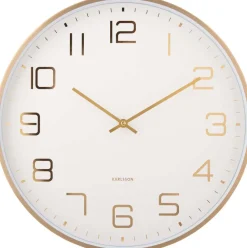 Horloge murale ronde Elegance Glow (Blanc)