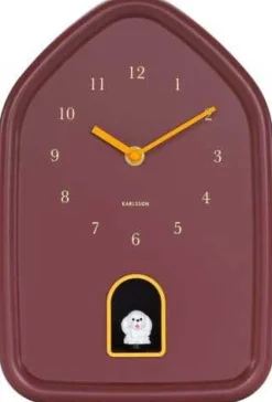 Horloge à poser Modern Doggy (Rouge bordeaux)