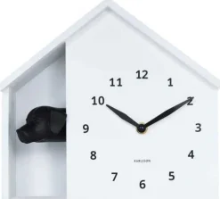 Horloge à poser Peeking Doggy (Blanc)