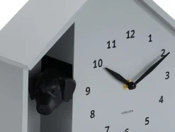 Horloge à poser Peeking Doggy (Gris souris)