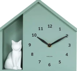 Horloge à poser Siting cat (Jade)