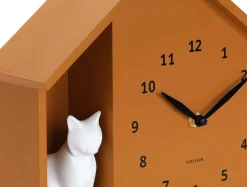 Horloge à poser Siting cat (Jaune ocre)