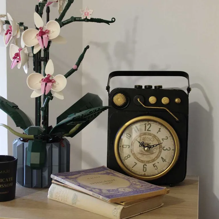 Horloge à poser vintage tourne disque